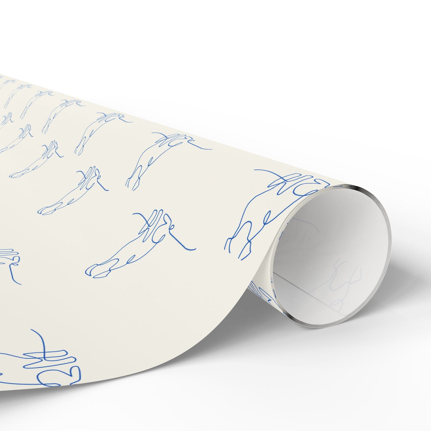 Blue Line Drawn Dog Design