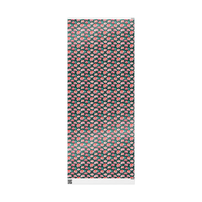 Pink & Green Floral Gift Wrapping Paper