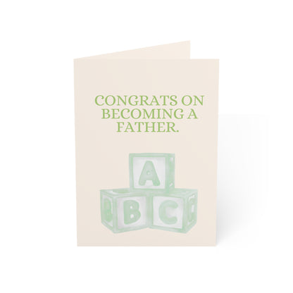 Congrats on becoming a father. | You'll be assembling tiny furniture until retirement | Funny Greeting Card