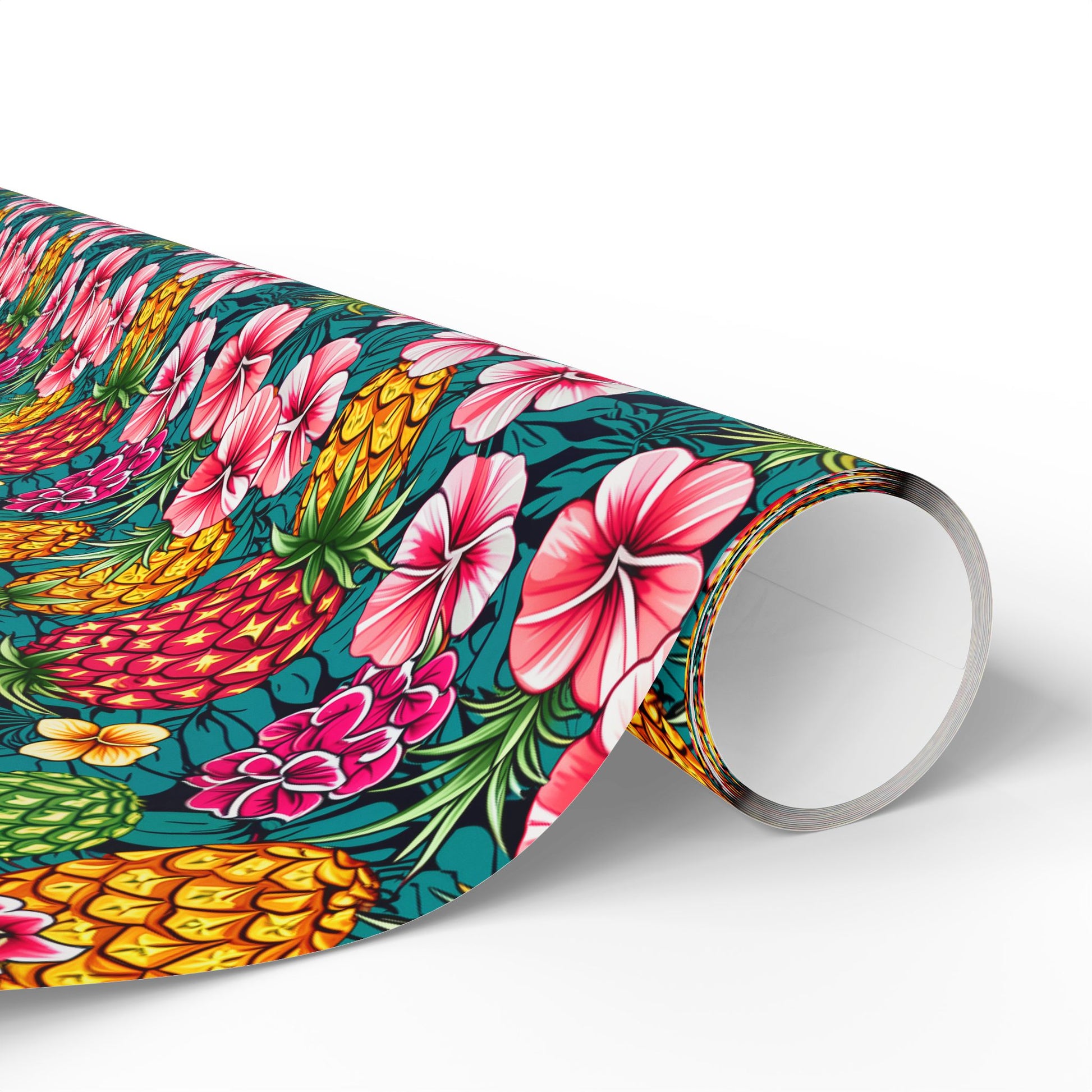 Wrapping Paper - Tropic Treat Pineapple Floral Hawaiian Gift Wrap