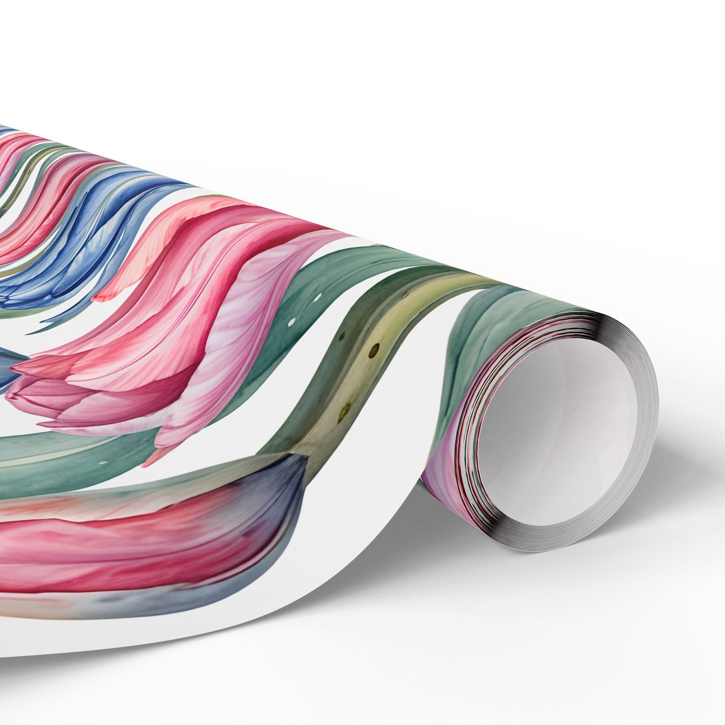 Tulips Pink Blue Gift Wrap