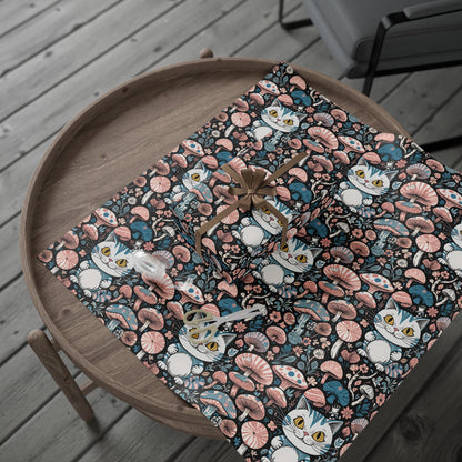Whimsical Cheshire Cat Wrapping Paper Set - Alice in Wonderland