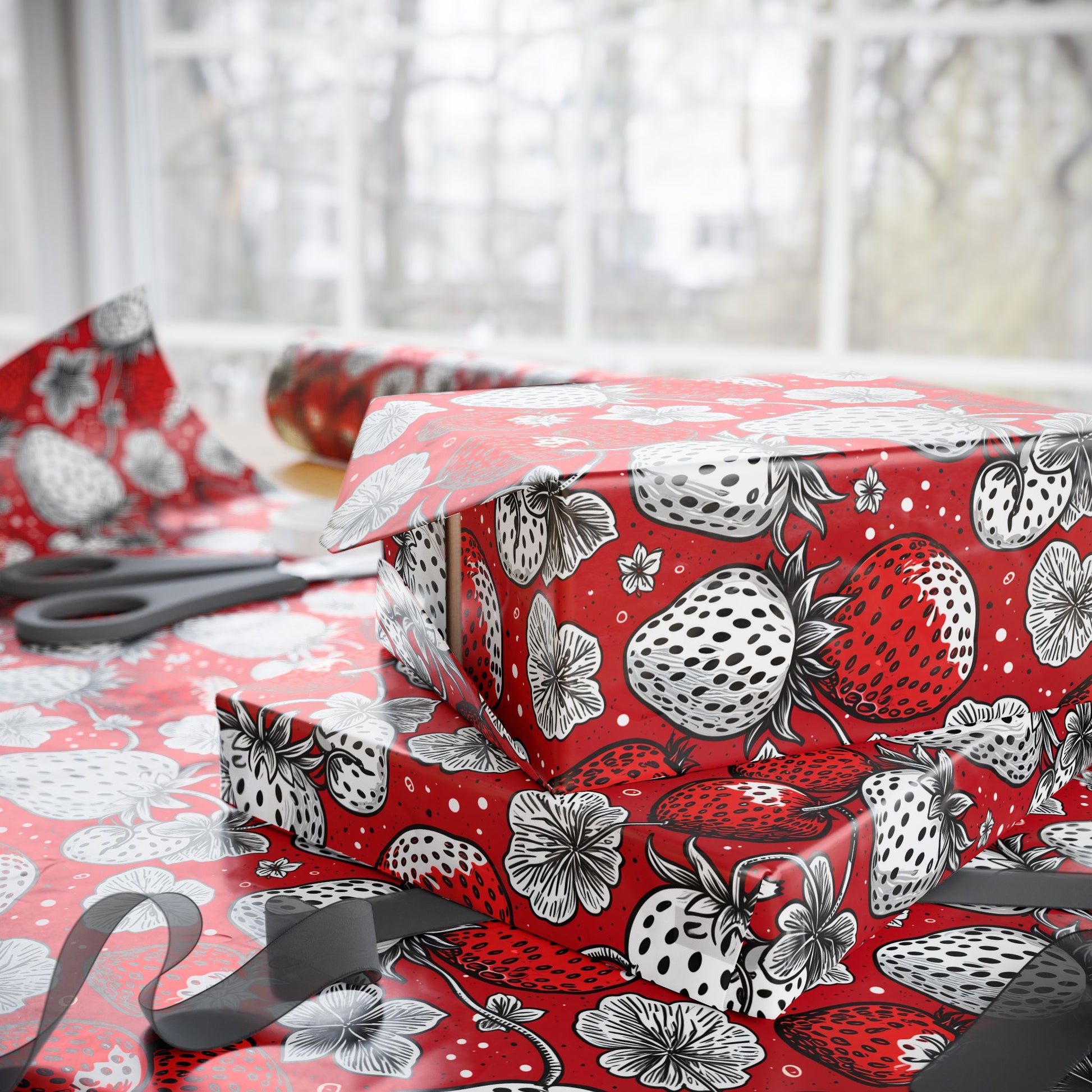 Berry Bold – Strawberry Pop Art Wrapping Paper