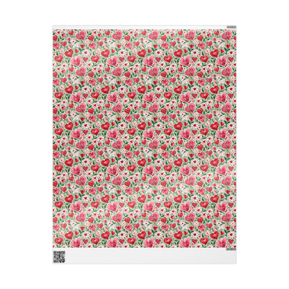 Charming Pink Heart Wrapping Paper for Gift Giving