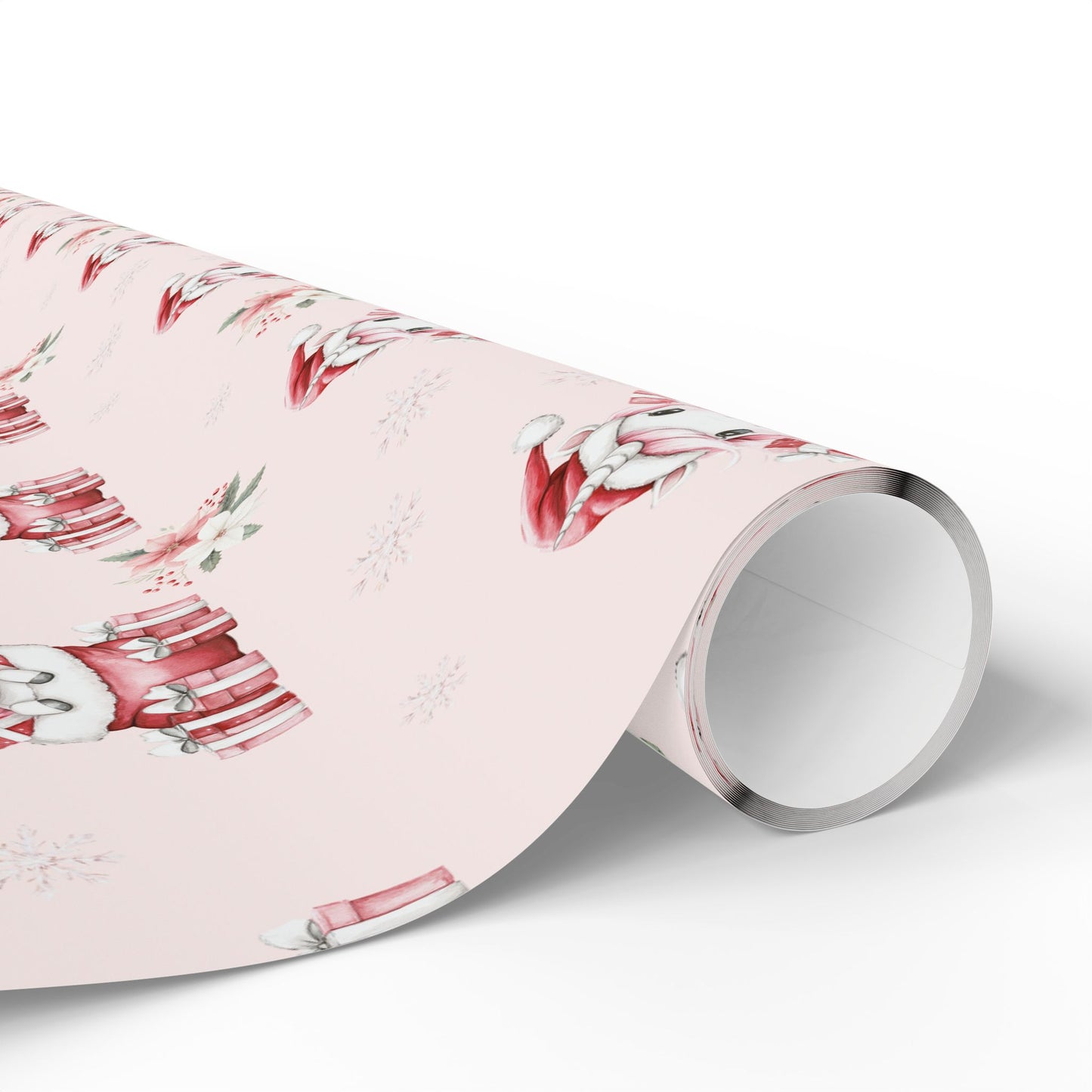 Santa’s Little Sparklecorn – Pink Unicorn Christmas Wrapping Paper