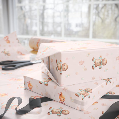Sugar & Spice Parade – Gingerbread Girl and Boy Wrapping Paper