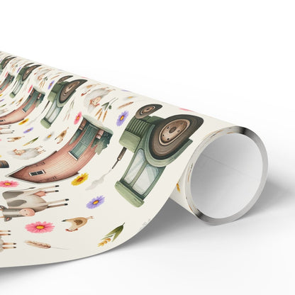 Cute Barnyard Gift Wrap