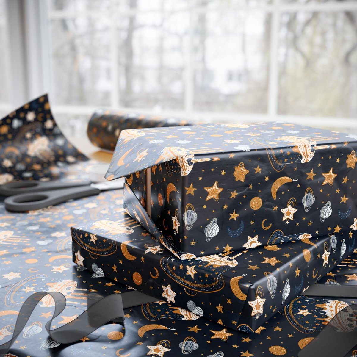 Celestial Birthday Wrapping Paper