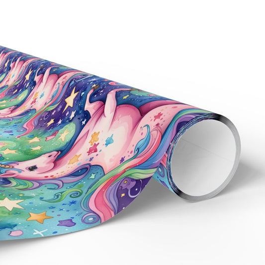 Magical Rainbow Stars & Sparkle Unicorn Wrapping Papers
