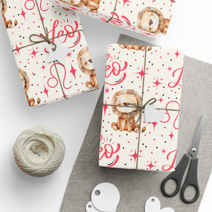Lionhearted Luxe – Leo Zodiac Wrapping Paper