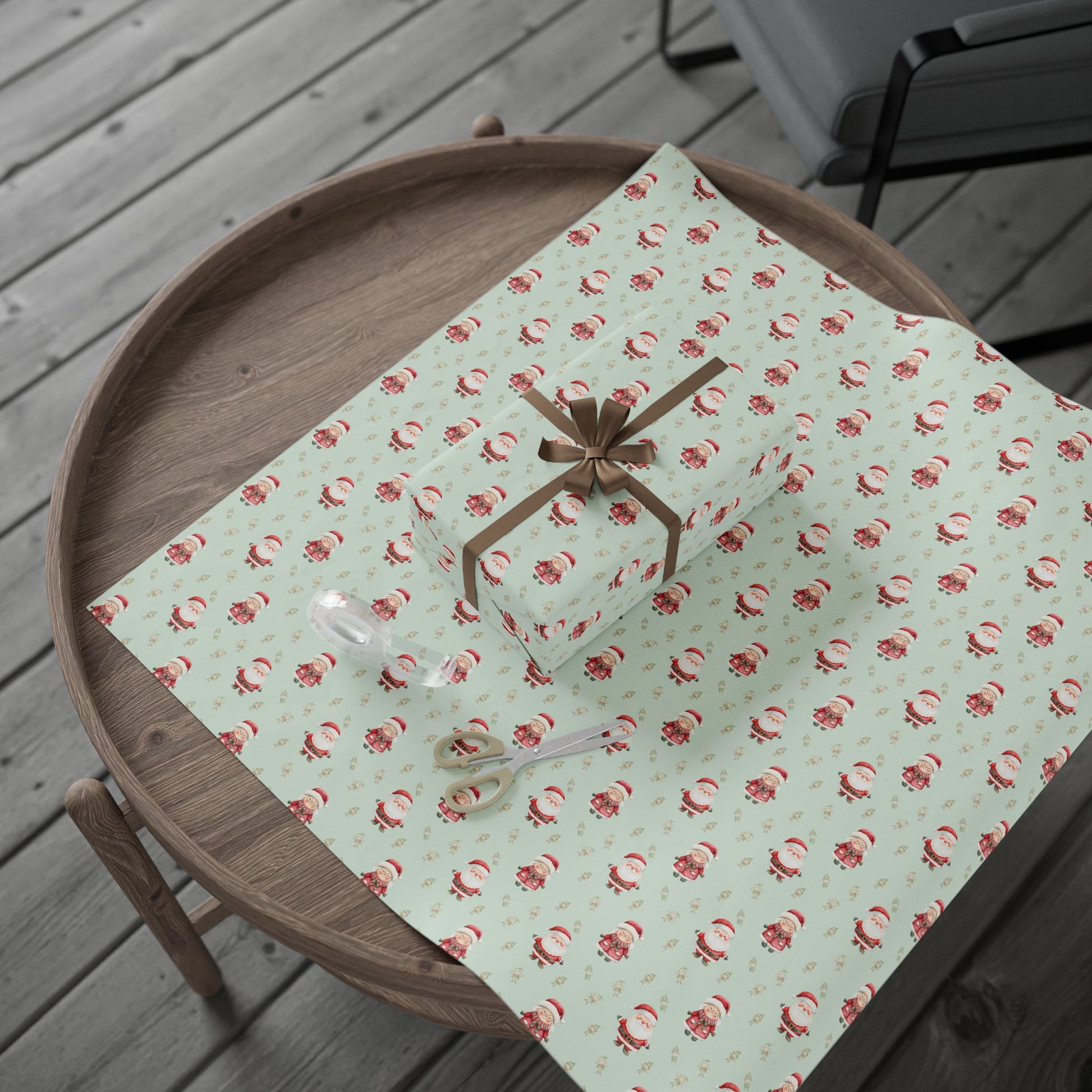 Mint to Be Merry – Santa & Mrs. Claus Wrapping Paper