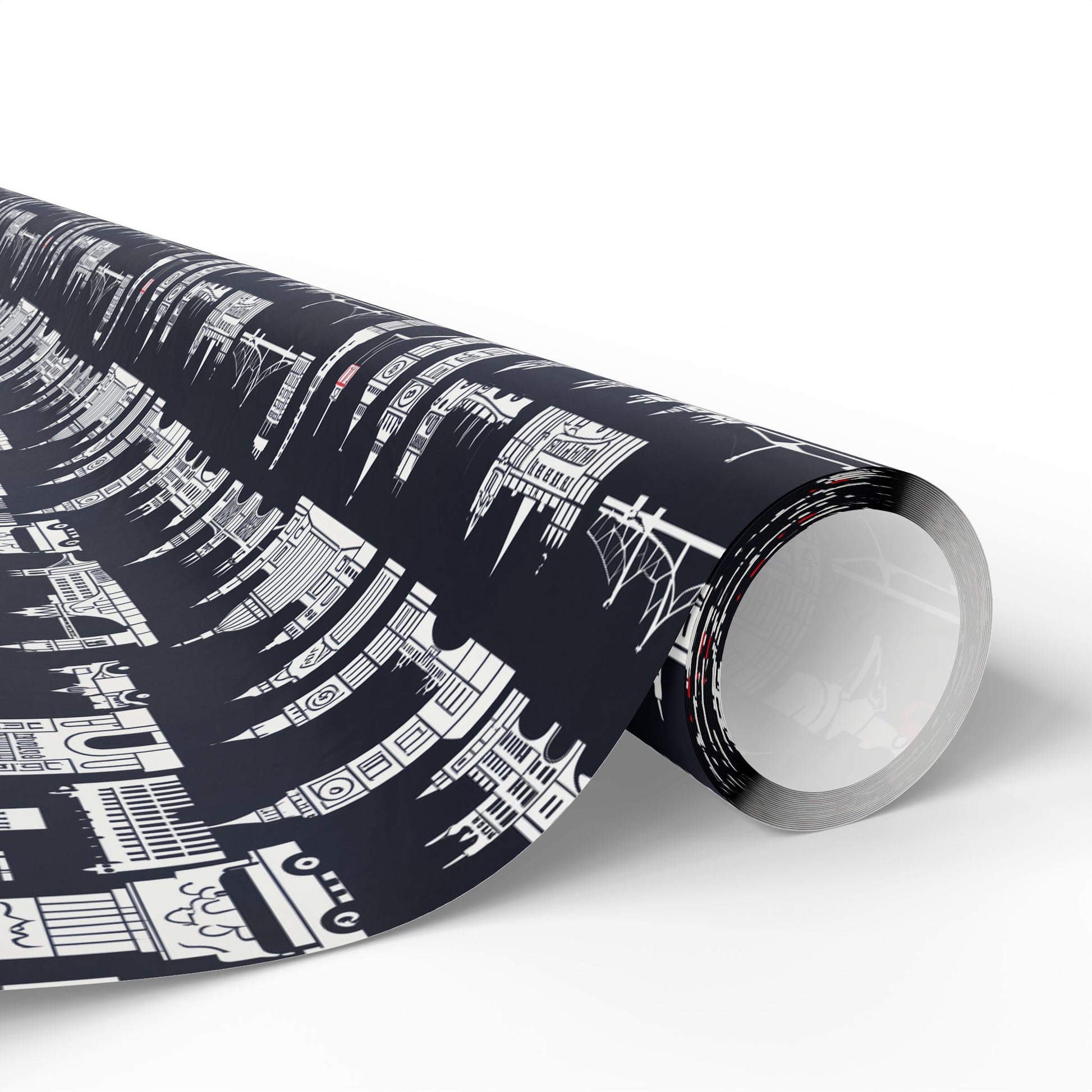 Cityscape Wrapping Paper – Elegant Gift Wrap for Holidays
