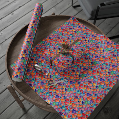 Vibrant Love Wrapping Paper - Colorful Gift Wrap