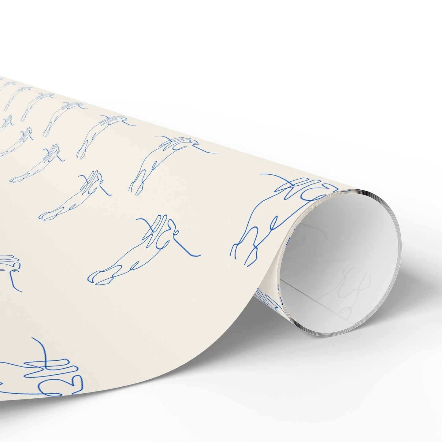 Blue Line Drawn Dog Design