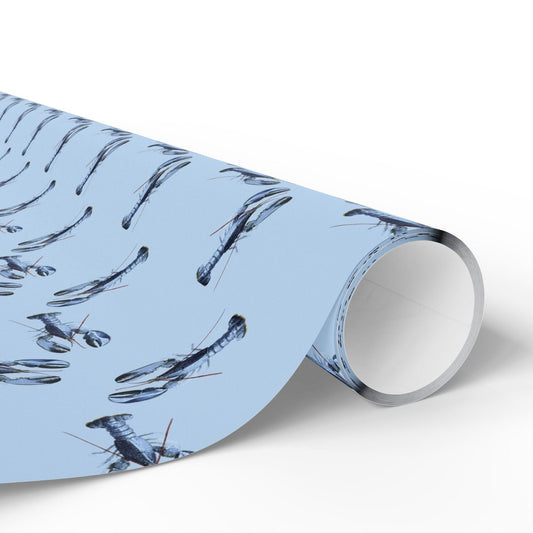Chic Pink Blue Lobster Wrapping Paper