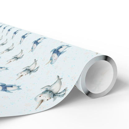 Narwhal Nuzzles – Arctic Cuteness Wrapping Paper