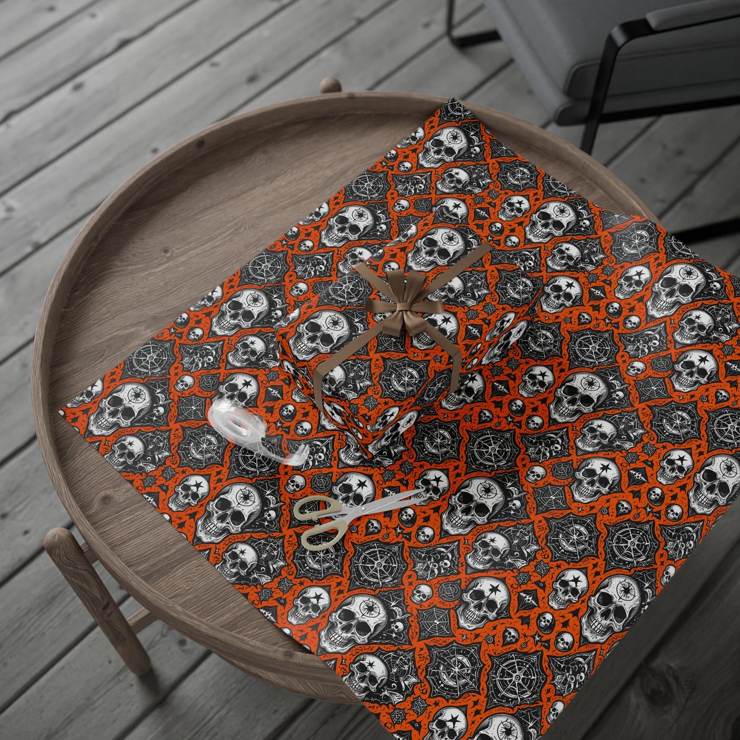 Orange Halloween Spooky Wrapping Papers