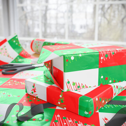 Pop - Tinsel Trees – Modern Graphic Christmas Wrapping Paper