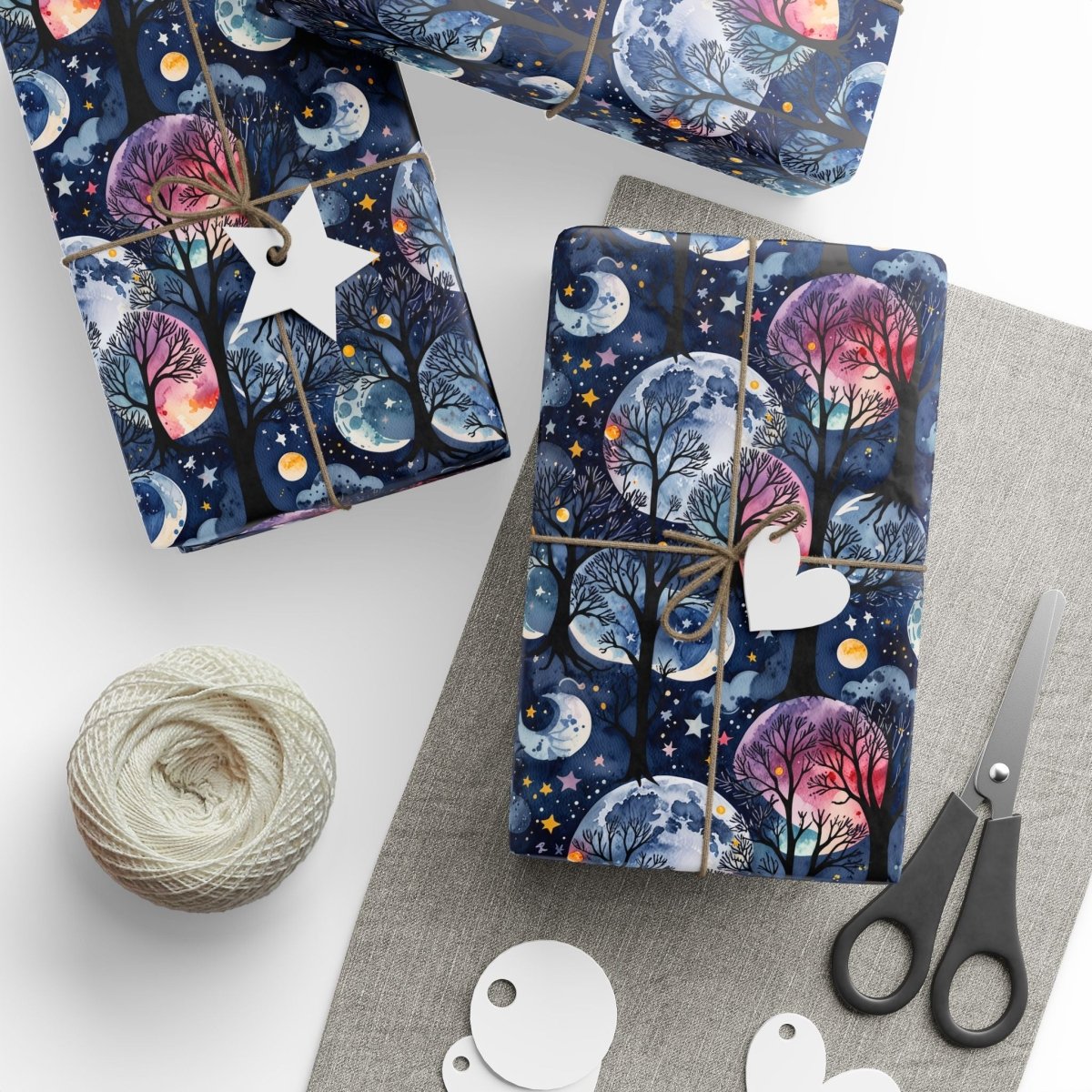 Celestial Universe Wrapping Paper - Cosmic Gift Wrap, Starry Night Packaging, Space Theme, Holiday Gift Wrap, Birthday Wrap