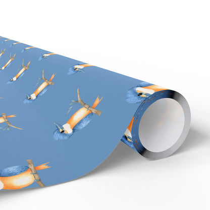 Blue Kookaburra Wrapping Paper
