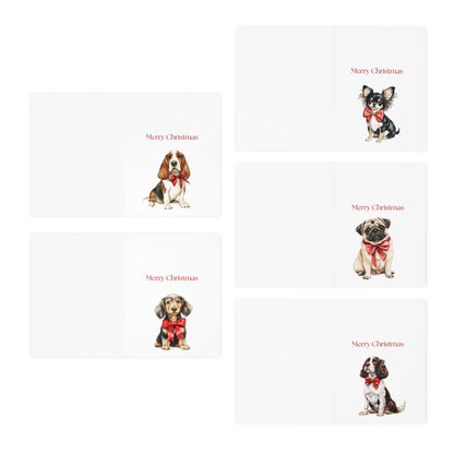 Dog Christmas Cards| Merry Christmas Greeting Cards – 25 Unique Designs | Blank Inside