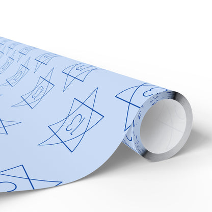 Charming Blue Star Wrapping Paper