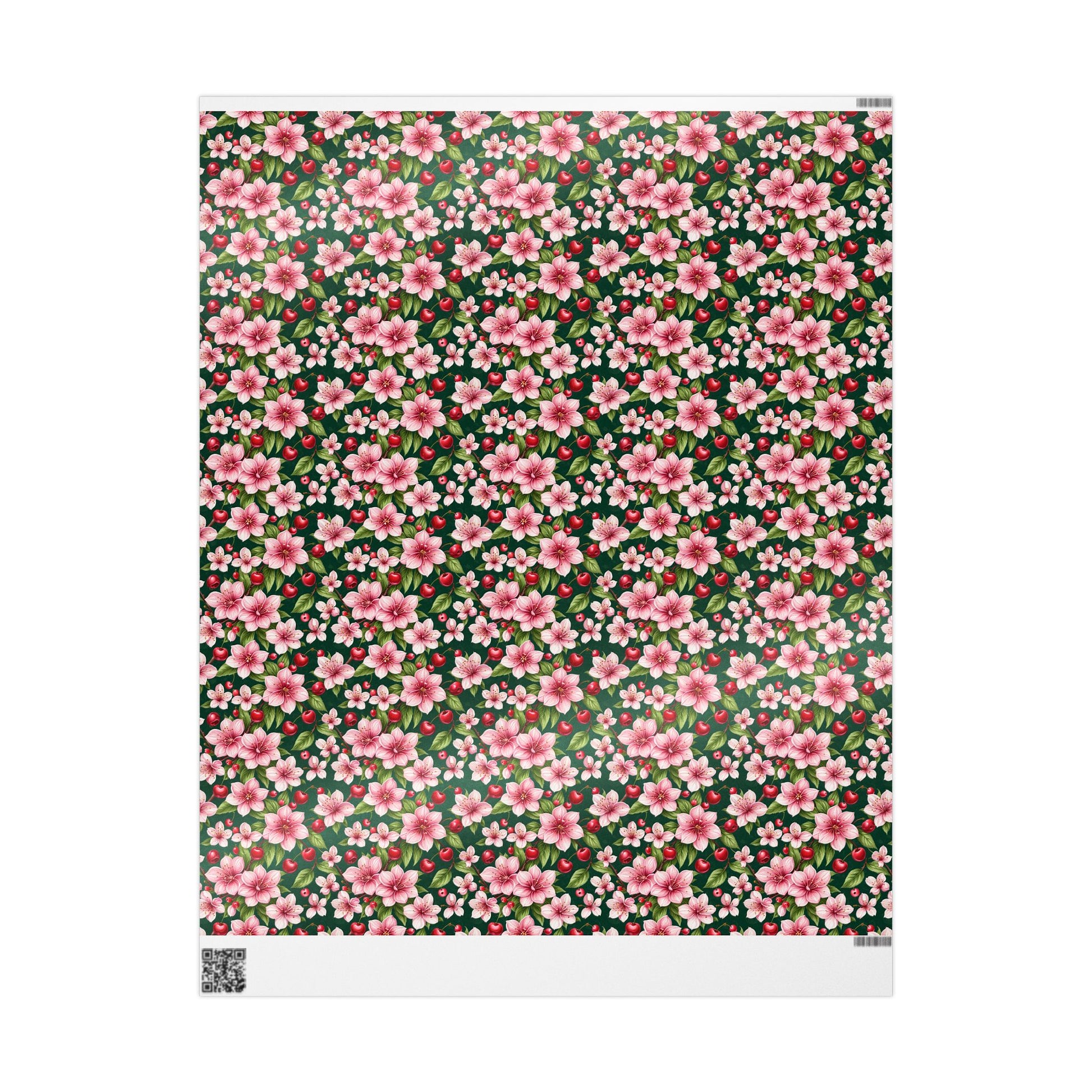 Wrapping Paper: Pink Cherry Floral Design