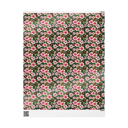 Wrapping Paper: Pink Cherry Floral Design