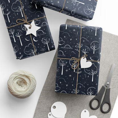 Wrapping Paper - Celestial Grove Night Sky Wrapping Paper