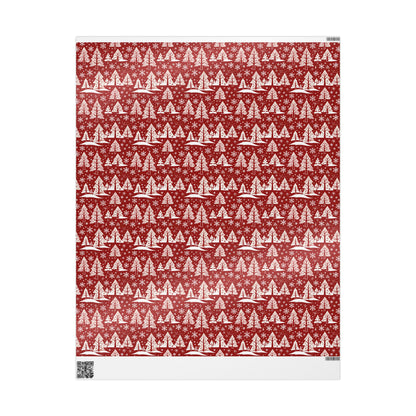 Nordic Noel – Red & White Forest Wrapping Paper