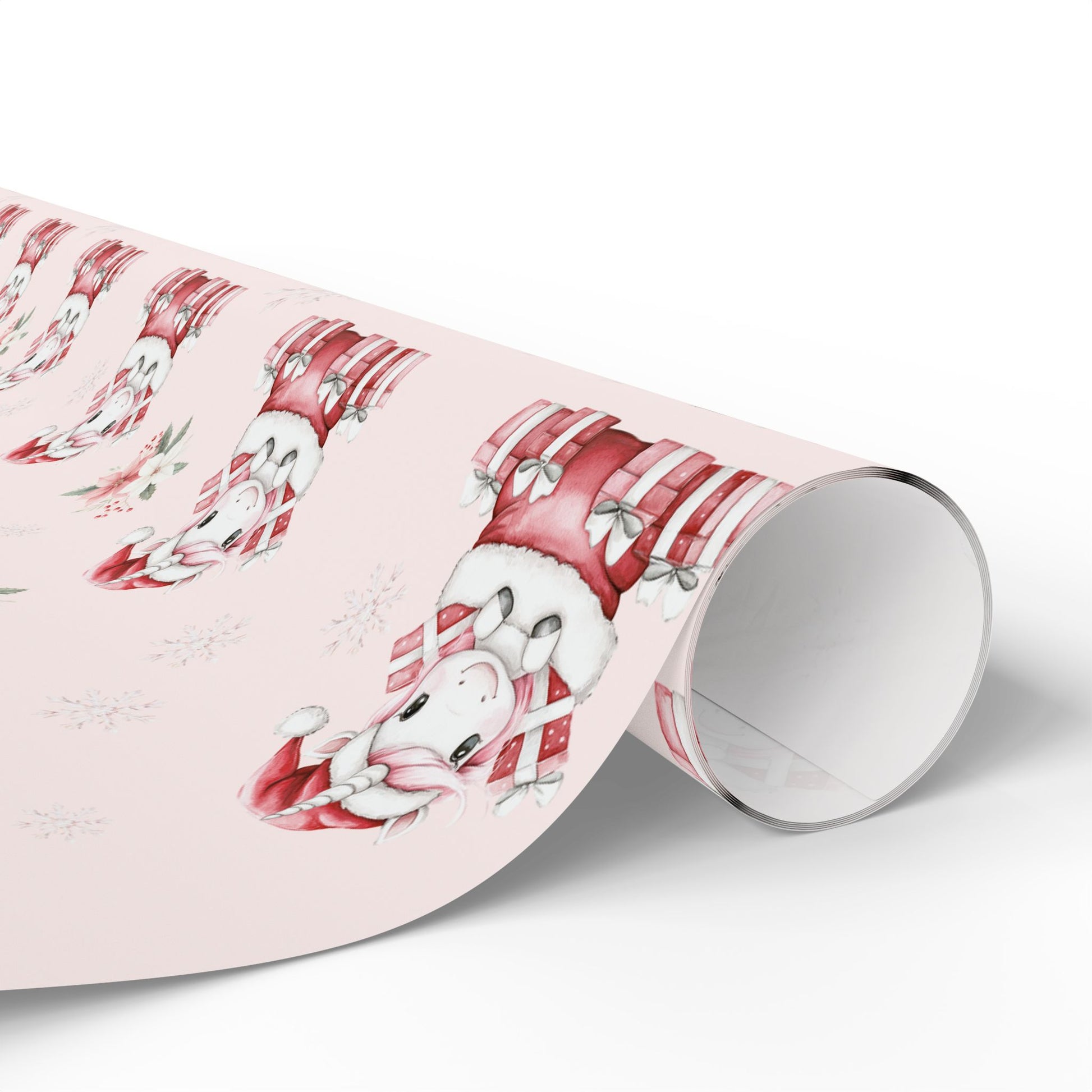 Santa’s Little Sparklecorn – Pink Unicorn Christmas Wrapping Paper