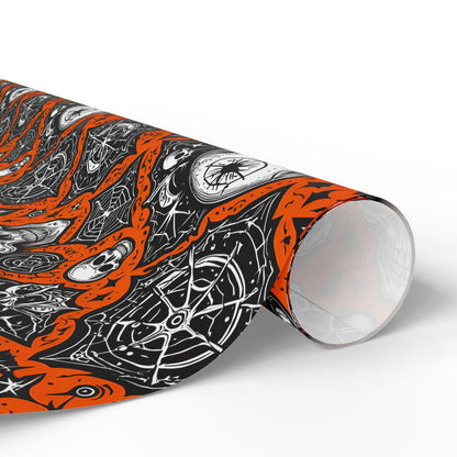 Orange Halloween Spooky Wrapping Papers