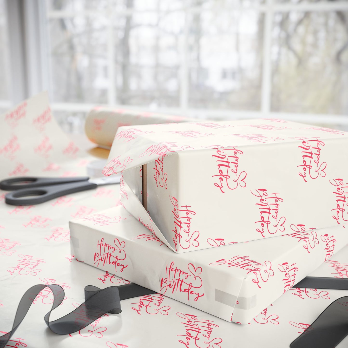 Tickled Pink Happy Birthday Wrapping Paper