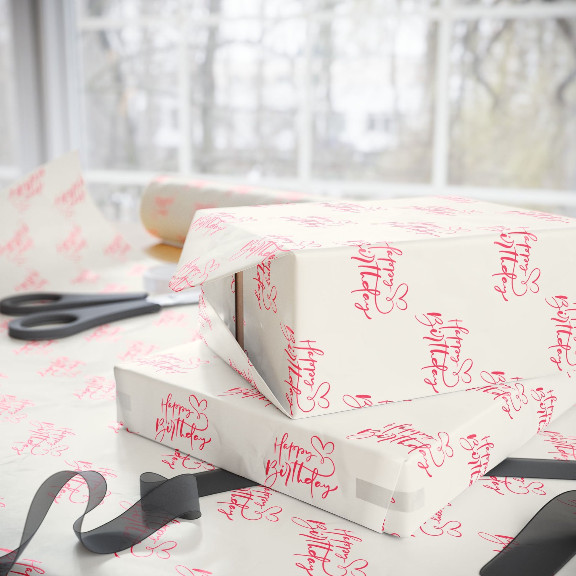 Tickled Pink Happy Birthday Wrapping Paper