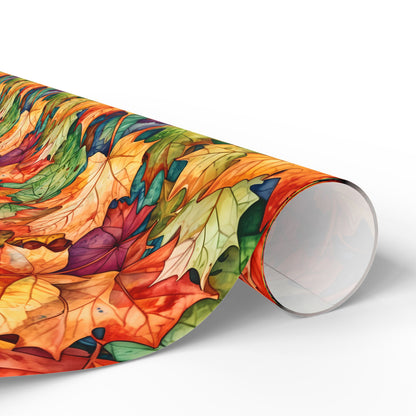 Fall Leaf Wrapping Papers, Autumn Gift Wrap