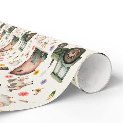 Cute Barnyard Gift Wrap