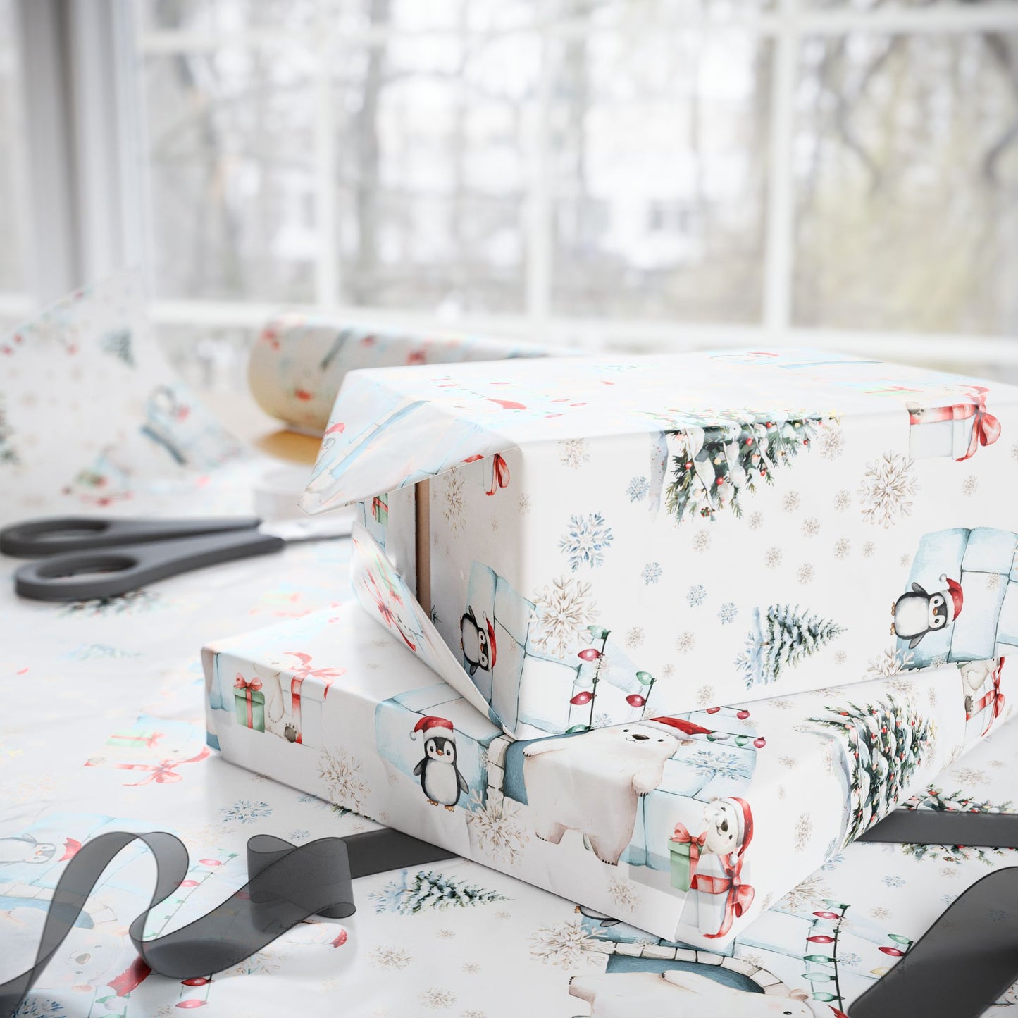 Igloo & Let It Snow – Arctic Friends Christmas Wrapping Paper