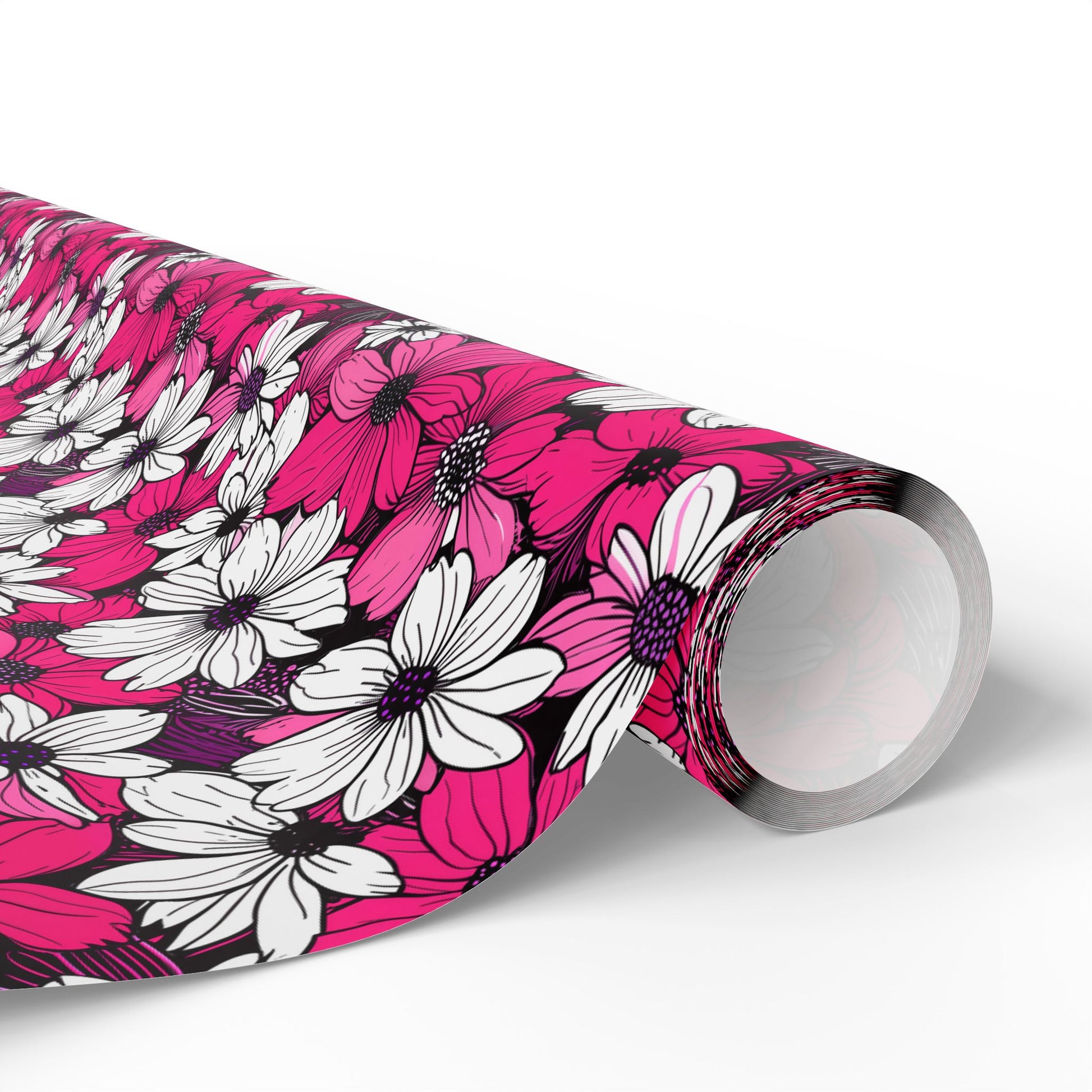 Pink & White Floral Wrapping Paper