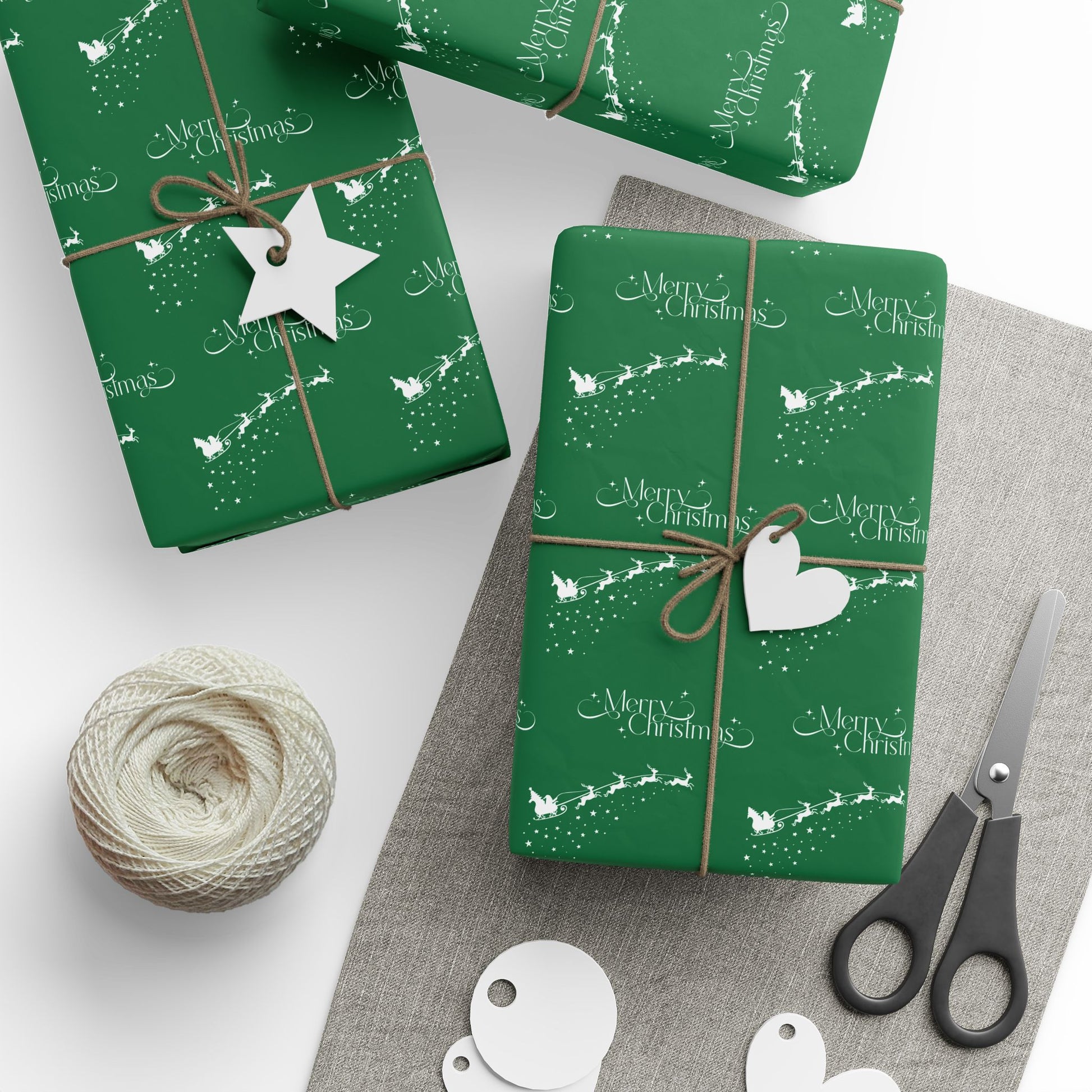 Sleigh All Day – Classic Green Christmas Wrapping Paper