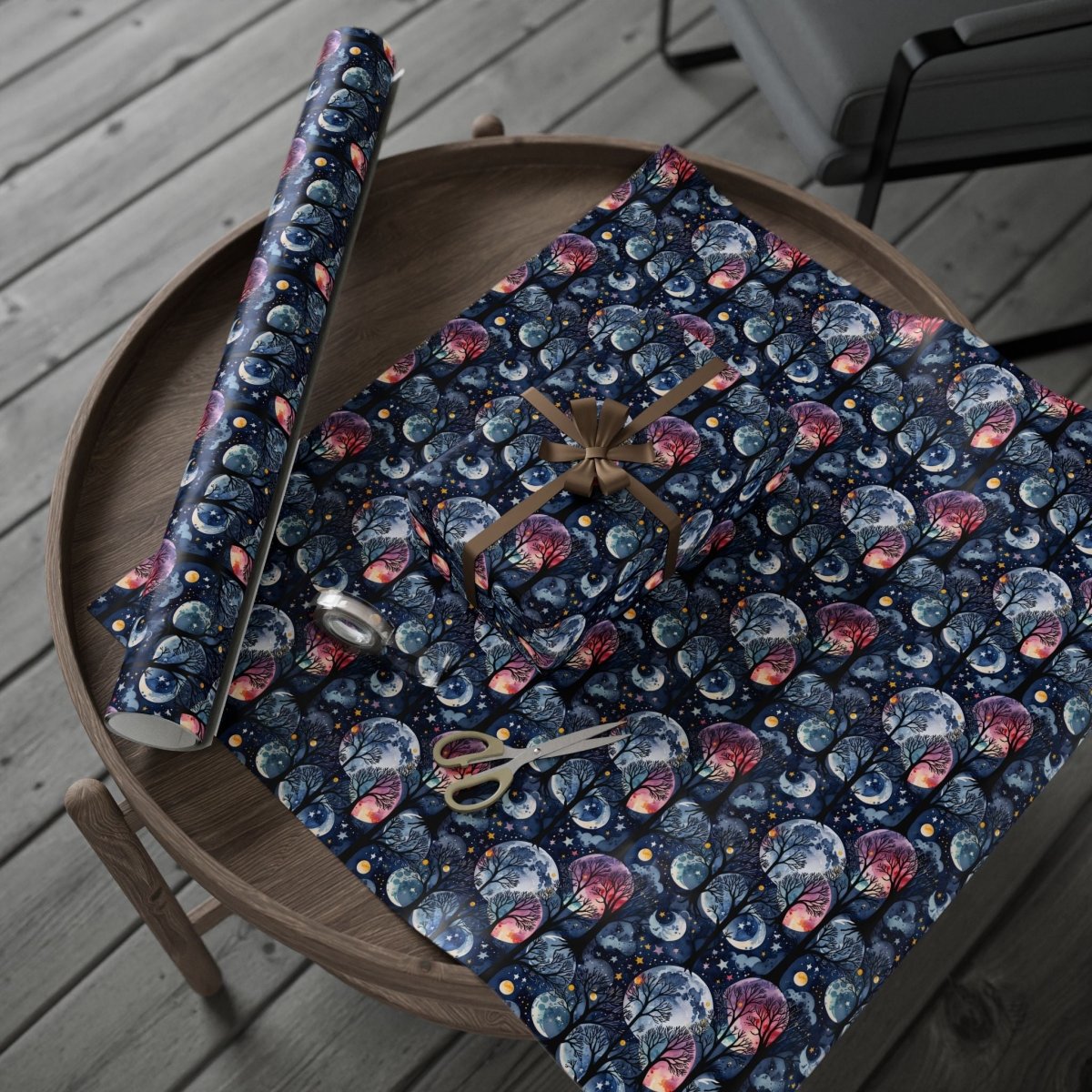 Celestial Universe Wrapping Paper - Cosmic Gift Wrap, Starry Night Packaging, Space Theme, Holiday Gift Wrap, Birthday Wrap