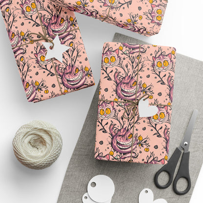 Trippy Pink Cheshire Cat Wrapping Paper