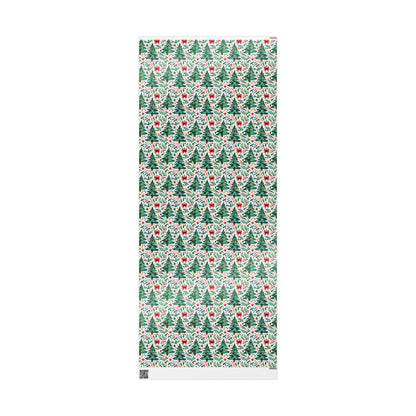 Merry & Bright Botanicals – Watercolor Tree & Garland Wrapping Paper
