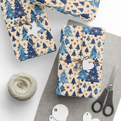 Frosted Pines & Midnight Spruce – Winter Wrapping Paper