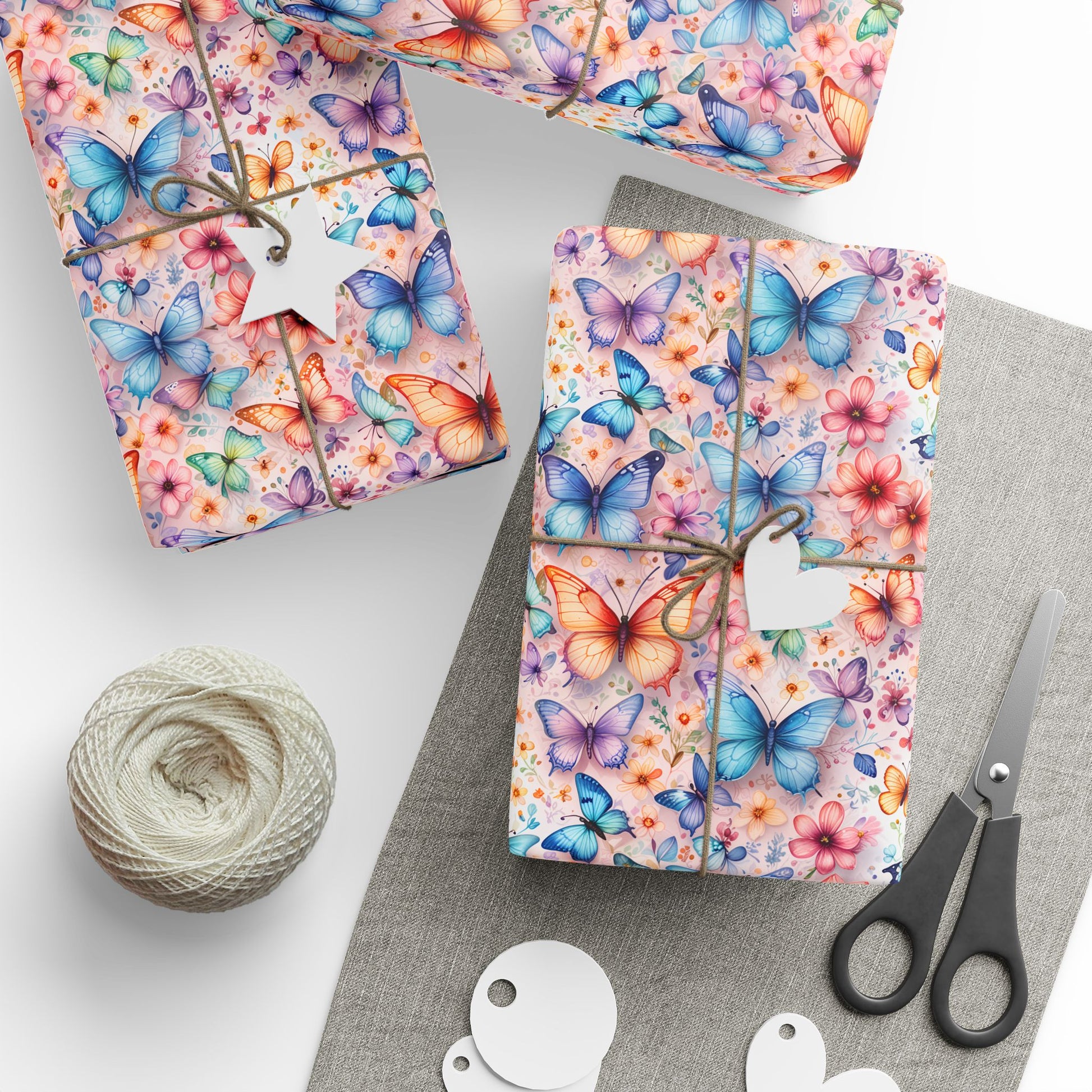 Butterfly Bloom Boom – Bold Garden Butterfly Wrapping Paper