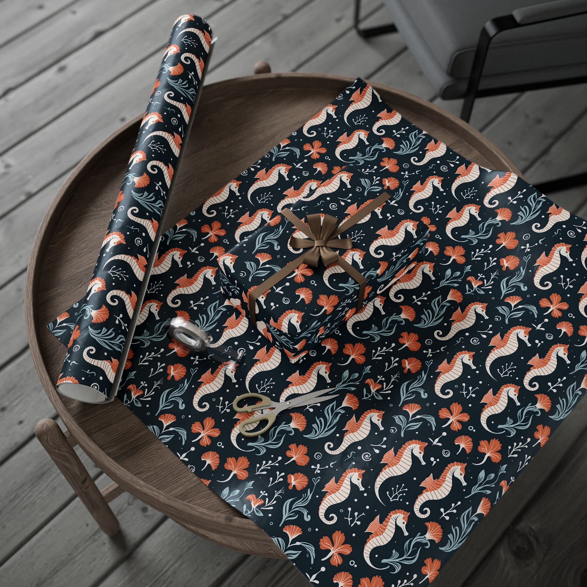 Underwater Vintage Seahorses Design