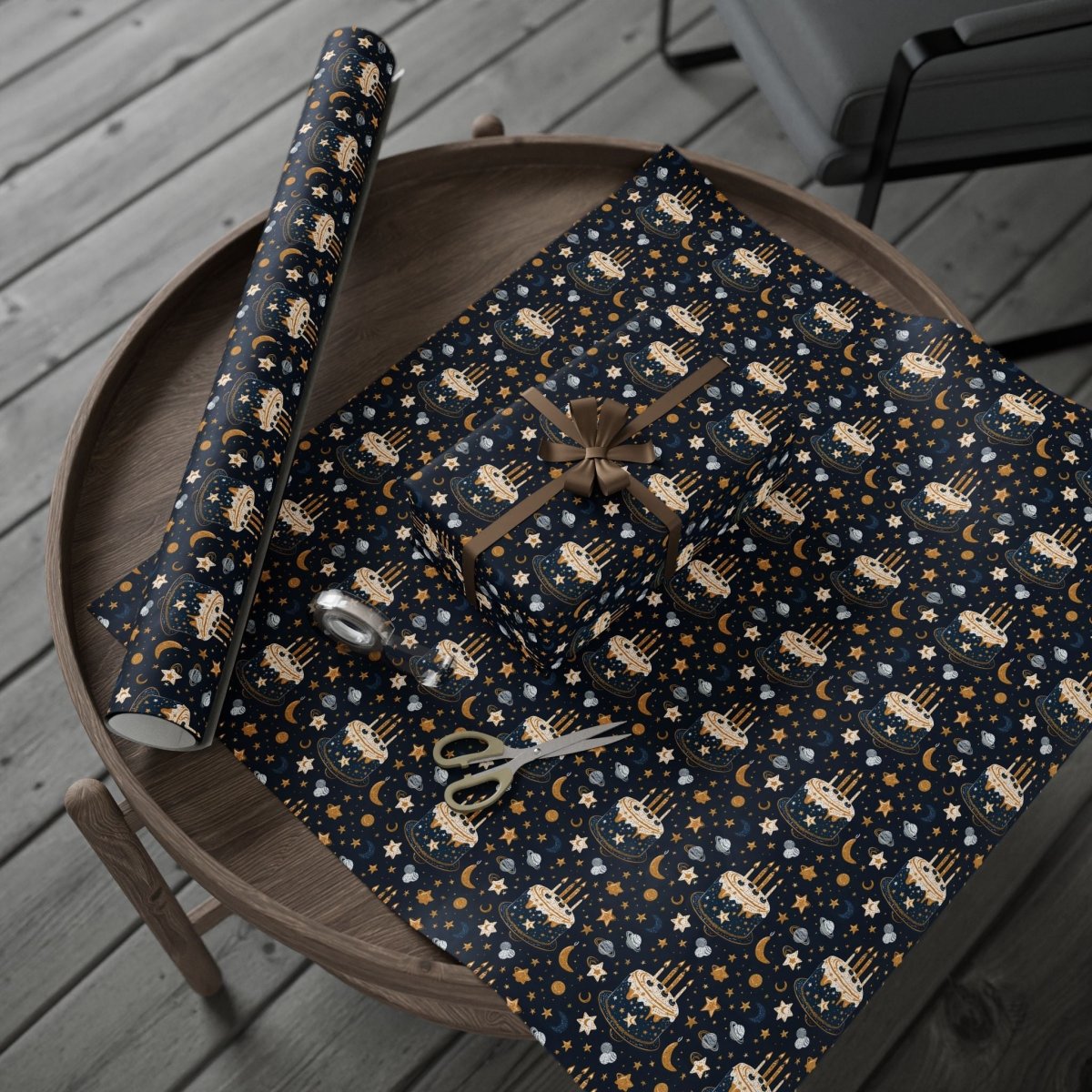 Celestial Birthday Wrapping Paper