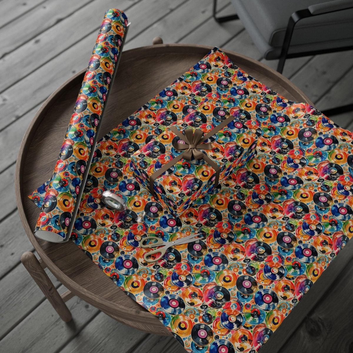 Colorful Record, Music-themed Wrapping Paper
