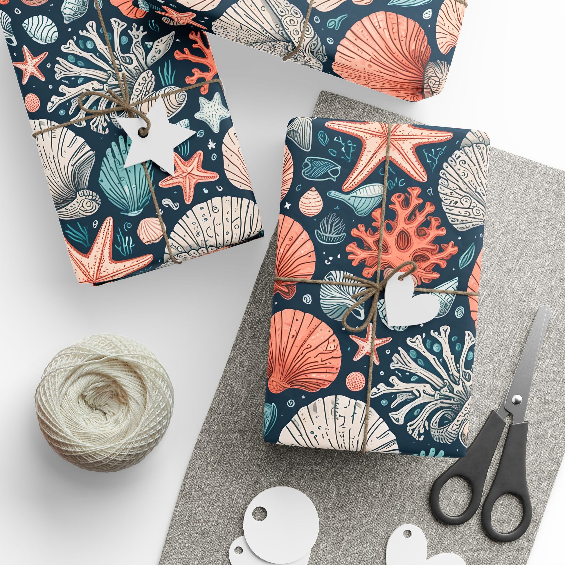 Beach and Ocean Seashells Gift Wrapping Papers