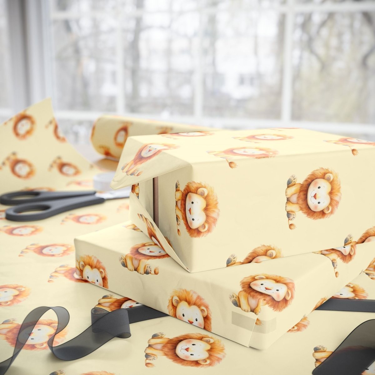Little Roar – Cute Lion Wrapping Paper