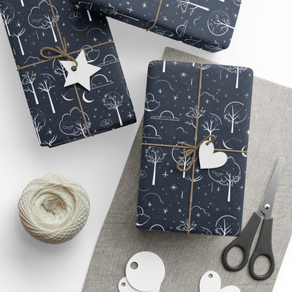 Wrapping Paper - Celestial Grove Night Sky Wrapping Paper